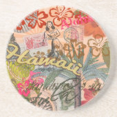Hawaii Hula Travel Flower  Zandsteen Onderzetter (Voorkant)