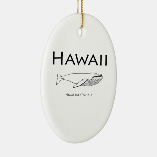 Hawaii Humpback Whale Keramisch Ornament (Rechts)