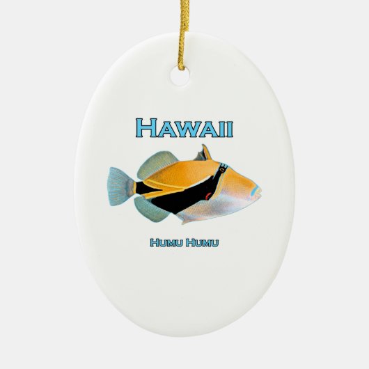 Hawaii Humu Humu Fish Keramisch Ornament (Voorkant)