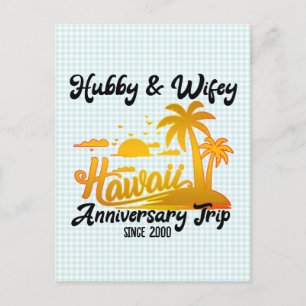 Hawaii huwelijksjubileum koppelreis  briefkaart