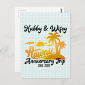 Hawaii huwelijksjubileum koppelreis  briefkaart (Voorkant / Achterkant)