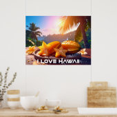 HAWAII - I LOVE HAWAII POSTER (Keuken)