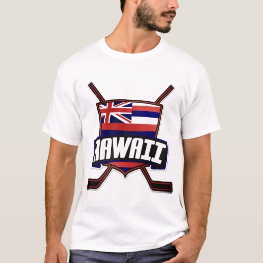 Hawaii Ice Hockey Flag T-shirt (Voorkant)