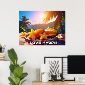 HAWAII - IK HOU VAN HAWAI POSTER (Thuiskantoor)