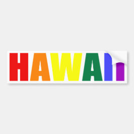 HAWAII in regenboogkleuren Bumpersticker
