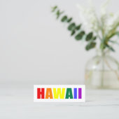 HAWAII in regenboogkleuren Mini Visitekaartje (Staand voorkant)