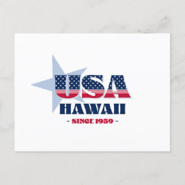 Hawaii in rood, wit en blauw Briefkaart