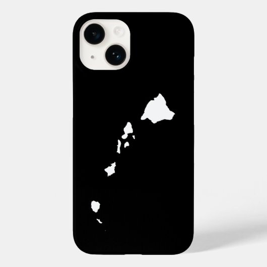 Hawaii in wit en zwart Case-Mate iPhone case (Achterkant)