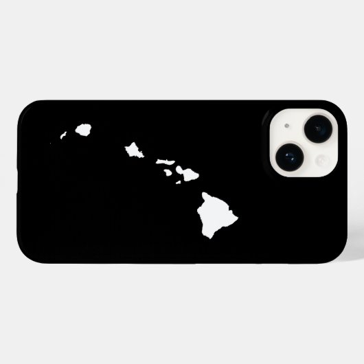 Hawaii in wit en zwart Case-Mate iPhone case (Achterkant (horizontaal))