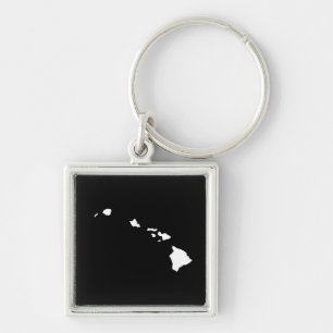 Hawaii in wit en zwart sleutelhanger