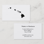 Hawaii in zwart-wit visitekaartje (Voorkant / Achterkant)