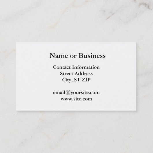 Hawaii in zwart-wit visitekaartje (Achterkant)