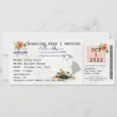 Hawaii instapass trouwuitnodiging kaart (Voorkant)