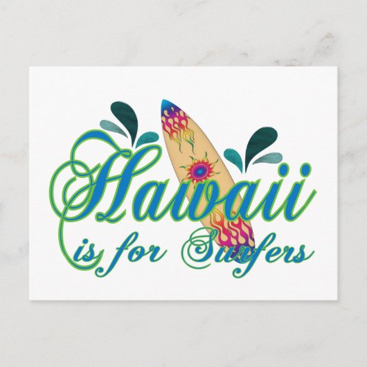 Hawaii is voor Surfers Briefkaart (Voorkant)