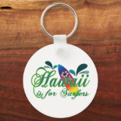 Hawaii is voor Surfers Sleutelhanger (Voorkant)