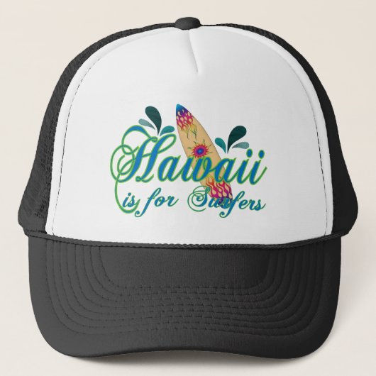 Hawaii is voor Surfers Trucker Pet (Voorkant)