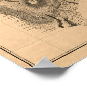 Hawaii Island, 1886,  Hawaiian Map Poster (Hoek)