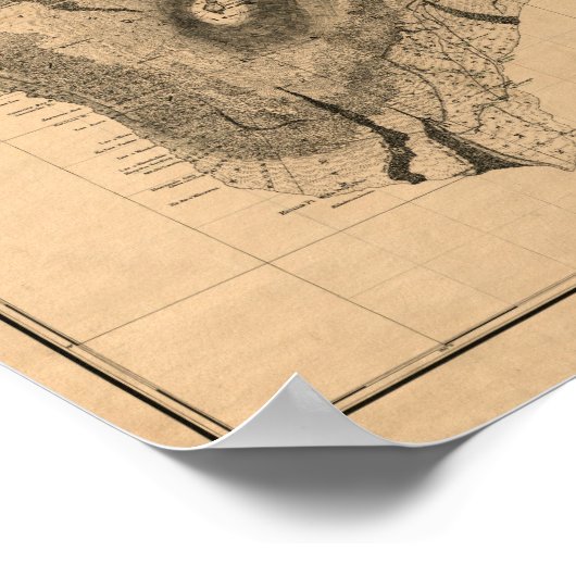 Hawaii Island, 1886, Hawaiian Map Poster (Hoek)