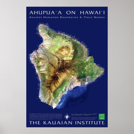 Hawaii Island Ahupuaa Poster (Voorkant)