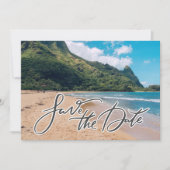 Hawaii Island Bestemming Huwelijksfoto Save The Date (Voorkant)