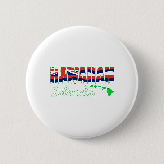 Hawaii Island Flag Ronde Button 5,7 Cm (Voorkant)