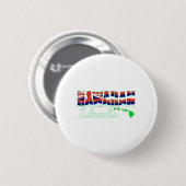 Hawaii Island Flag Ronde Button 5,7 Cm (Voorkant /achterkant)