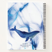 Hawaii Island Ocean Whale Monogram Dream Journal Notitieboek (Achterkant)