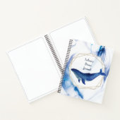 Hawaii Island Ocean Whale Monogram Dream Journal Notitieboek (Binnen)