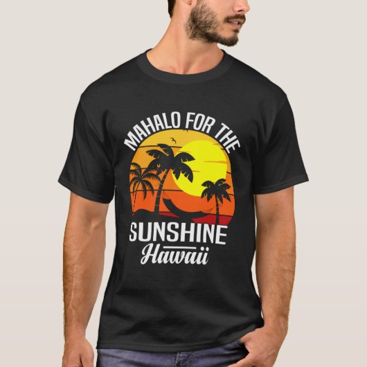 Hawaii island of sun beach waves and palm trees  6 t-shirt (Voorkant)