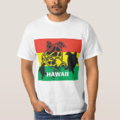 Hawaii Island Reggae Schildpad Vlag T-shirt (Voorkant)