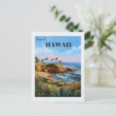  Hawaii Island Retro Travel Briefkaart (Staand voorkant)