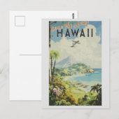 Hawaii Island Retro Travel Briefkaart (Voorkant / Achterkant)