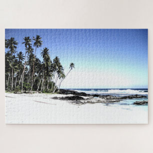 Hawaii Island Travel Beach Palm Trees Schilderacht Legpuzzel