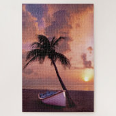 Hawaii Island Travel Beach Sunset Palm Tree Boat Legpuzzel (Verticaal)