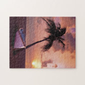Hawaii Island Travel Beach Sunset Palm Tree Boat Legpuzzel (Horizontaal)