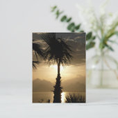 Hawaii Island Travel Beach Sunset Palmbomen Briefkaart (Staand voorkant)