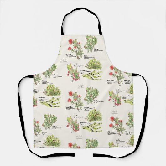 Hawai'i Island Volcano Native Planten Schort (Voorkant)