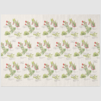 Hawai'i Island Volcano Native Planten Tissue Paper Tissuepapier