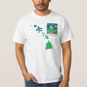 Hawaii Islands chain - Hanauma Bay Oahu Turtle T-shirt