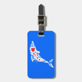 Hawaii Islands Dolphin Bagagelabel (Voorkant verticaal)