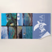 Hawaii Islands Hanauma Bay Aloha Turtle Strandlaken (Voorkant)