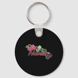 Hawaii Islands Hibiscus Flowers Aloha Hawaii Luau Sleutelhanger