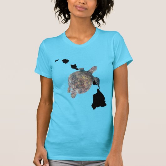 Hawaii Islands Oahu Turtle T-shirt (Voorkant)
