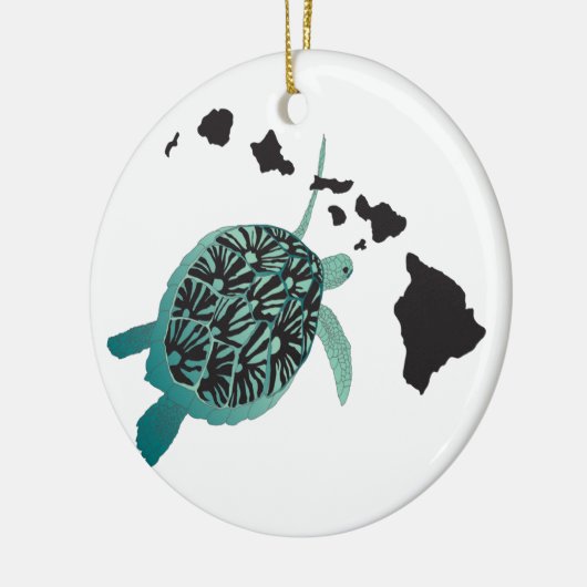 Hawaii Islands Turtle Ceramic Ornament! Keramisch Ornament (Links)