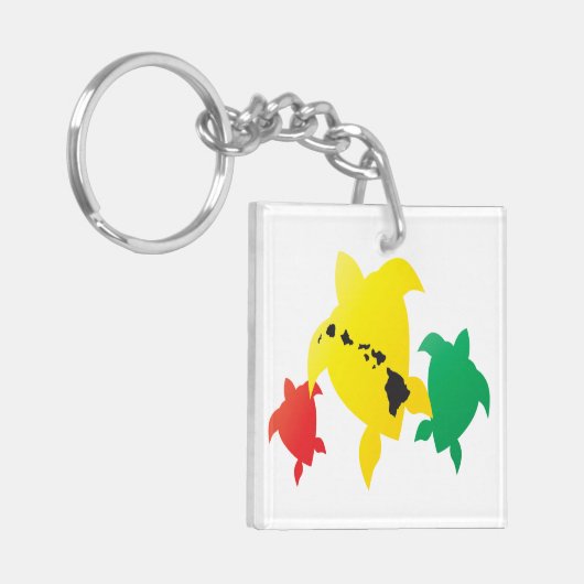 Hawaii Islands Turtle Sleutelhanger (Voorkant Links)