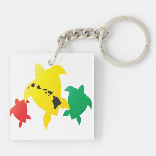 Hawaii Islands Turtle Sleutelhanger (Achterkant)