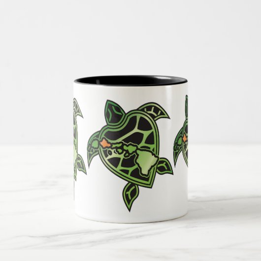 Hawaii Islands Turtle Tweekleurige Koffiemok (Center)