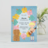 Hawaii-jarig jongetje kaart (Staand voorkant)