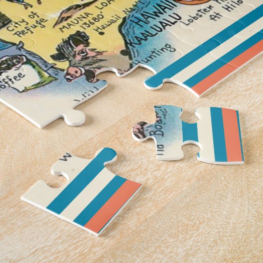 Hawaii Kaart 11x14 Puzzel Legpuzzel (Zijkant)