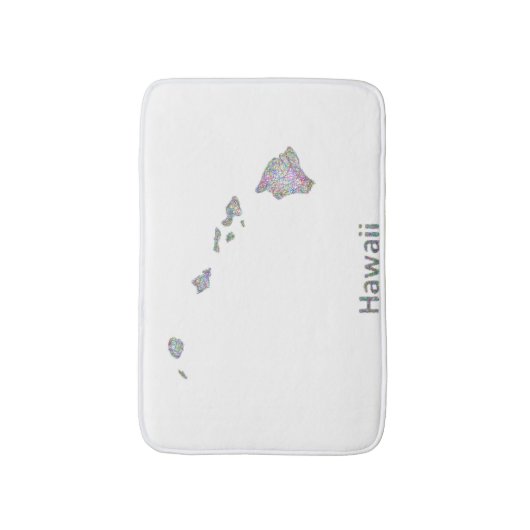 Hawaii-kaart Badmat (Voorkant Verticaal)
